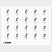 Schildpad 10.000 - Paars Ronde Sticker (Vel)