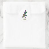 Schildpad 10.000 - Paars Ronde Sticker (Tas)