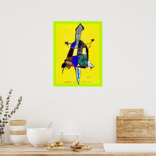 Schildpad 18 x 24 poster (Keuken)