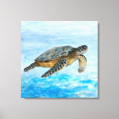 Schildpad 1 Zee Oceaan Canvas Afdruk (Voorkant)