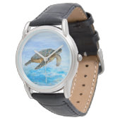 Schildpad 1 Zee Oceaan Horloge (Gekanteld)