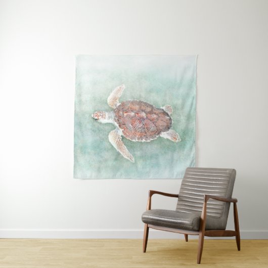 schildpad 2 wandkleed (In situ)