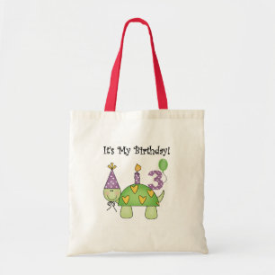 Schildpad 3e verjaardag Tshirts en geschenken Tote Bag
