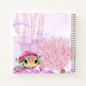 Schildpad 4e verjaardag, onder het Zee gastenboek Notitieboek (Achterkant)