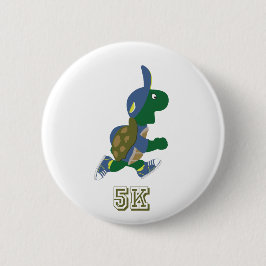 Schildpad 5.000 - blauw ronde button 5,7 cm
