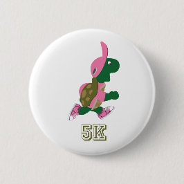 Schildpad 5K - Roze Ronde Button 5,7 Cm