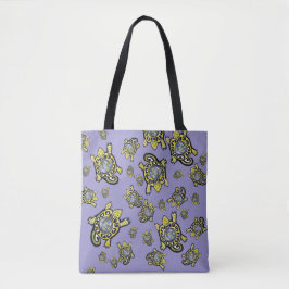 Schildpad Aarde Maan Maureen Girard Whimsical Tote Bag