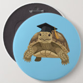 Schildpad Afstudeer Speld - Cute Aangepaste Knop C Ronde Button 6,0 Cm (Voorkant /achterkant)