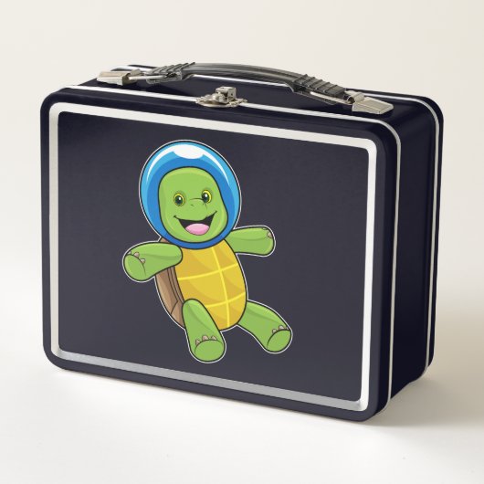 Schildpad als astronaut met glazen bal (Voorkant)