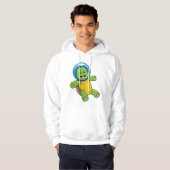 Schildpad als astronaut met glazen bal hoodie (Voorkant volledig)