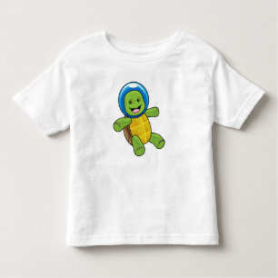 Schildpad als astronaut met glazen bal kinder shirts
