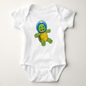 Schildpad als astronaut met glazen bal romper (Voorkant)