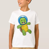 Schildpad als astronaut met glazen bal t-shirt (Voorkant)