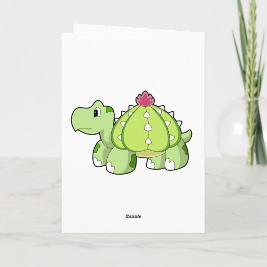 Schildpad als Cactus Kaart (Achterkant)