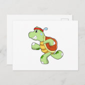Schildpad als hardloper briefkaart (Voorkant / Achterkant)
