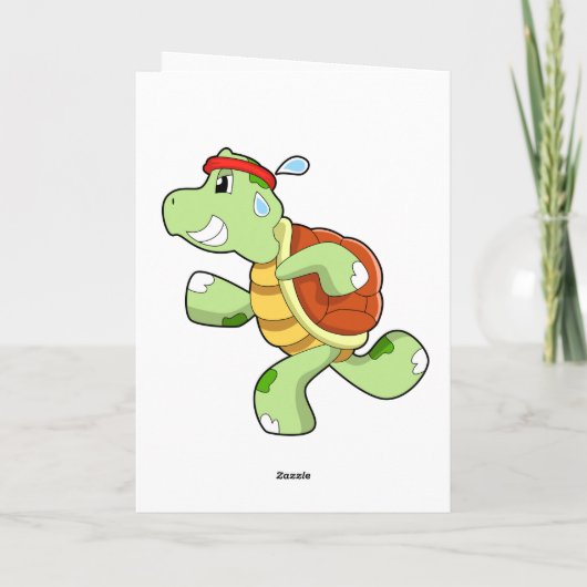 Schildpad als hardloper kaart (Achterkant)