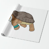 Schildpad Als Hardloper Met Handdoek Cadeaupapier (Uitgerold)