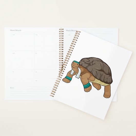 Schildpad Als Hardloper Met Handdoek Planner (Display)