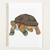Schildpad Als Hardloper Met Handdoek Planner (Voorkant)