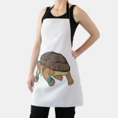 Schildpad Als Hardloper Met Handdoek Schort (Insitu)