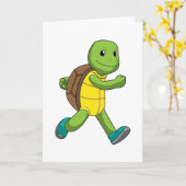 Schildpad als hardloper tijdens hardlopen kaart (Gele Bloem)