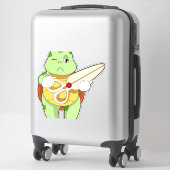 Schildpad als kapper met schaar sticker (Koffer)