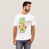 Schildpad als kapper met schaar t-shirt (Voorkant volledig)