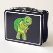 Schildpad als Pensioner met een wandelstok (Voorkant)