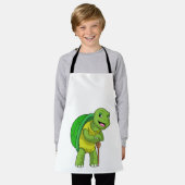 Schildpad als Pensioner met een wandelstok Schort (Gedragen)