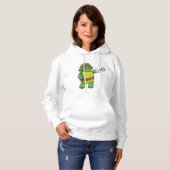 Schildpad als Piraat met gebookte hand- en oogpatc Hoodie (Voorkant volledig)