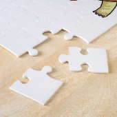 Schildpad als Skater met skateboard Legpuzzel (Zijkant)