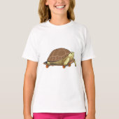 Schildpad als Skater met skateboard T-shirt (Voorkant)