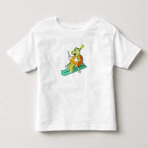 Schildpad als skiër kinder shirts
