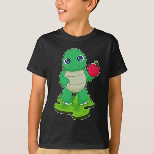 Schildpad appel fruit t-shirt (Voorkant)
