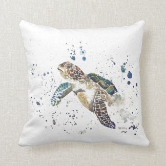 Schildpad Aquarel Kussen