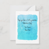 Schildpad Aquarel School Valentijnsdag Notitiekaartje (Achterkant)