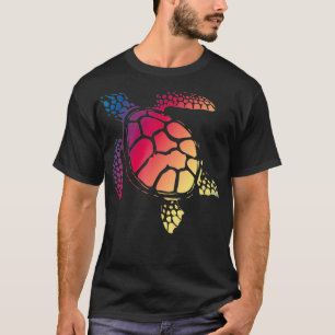 Schildpad Art Kleurrijke Zee Reptiel Natuur Gift S T-shirt