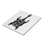 schildpad, Australische tekening (Aborigine) Tegeltje (Zijkant)