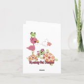 SCHILDPAD Baby shower Bedankt Card (FOLDING) OUP (Achterkant)