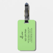 Schildpad Bagage Label | Gepersonaliseerd Ontwerp (Achterkant verticaal)
