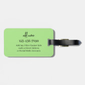Schildpad Bagage Label | Gepersonaliseerd Ontwerp (Achterkant horizontaal)