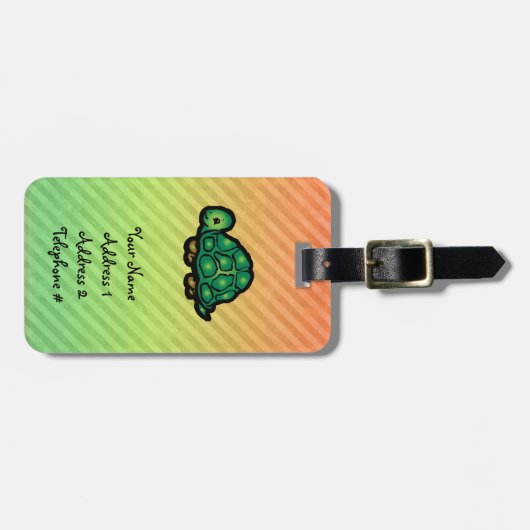 Schildpad Bagagelabel (Voorkant horizontaal)