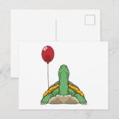 Schildpad Ballon Briefkaart (Voorkant / Achterkant)