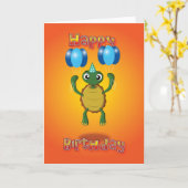 schildpad - ballons - gelukkige verjaardag kaart (Gele Bloem)