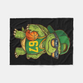 Schildpad Basketbal 67 Gen Alpha Jargon Srts Manne Fleece Deken (Voorkant (Horizontaal))