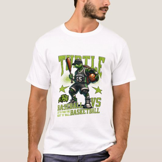 schildpad basketbal spel t-shirt (Voorkant)