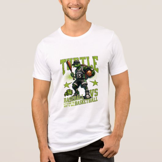 schildpad basketbal spel Tri-Blend shirt (Voorkant)