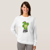 Schildpad bij draaiend Pet T-shirt (Voorkant volledig)