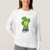 Schildpad bij draaiend Pet T-shirt (Voorkant)
