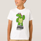 Schildpad bij draaiend Pet T-shirt (Voorkant)